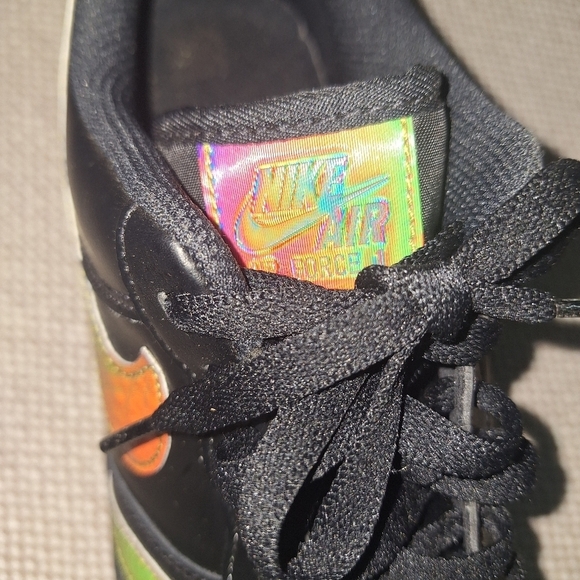 Nike Air Force 1 Low Top Misplaced Swoosh Black 2020 CK7214-001. Mens 9. EUC main image 6